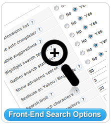 Front-End Search Options