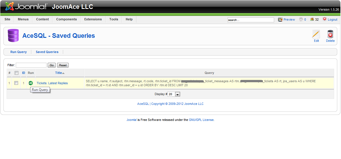 Saved Queries